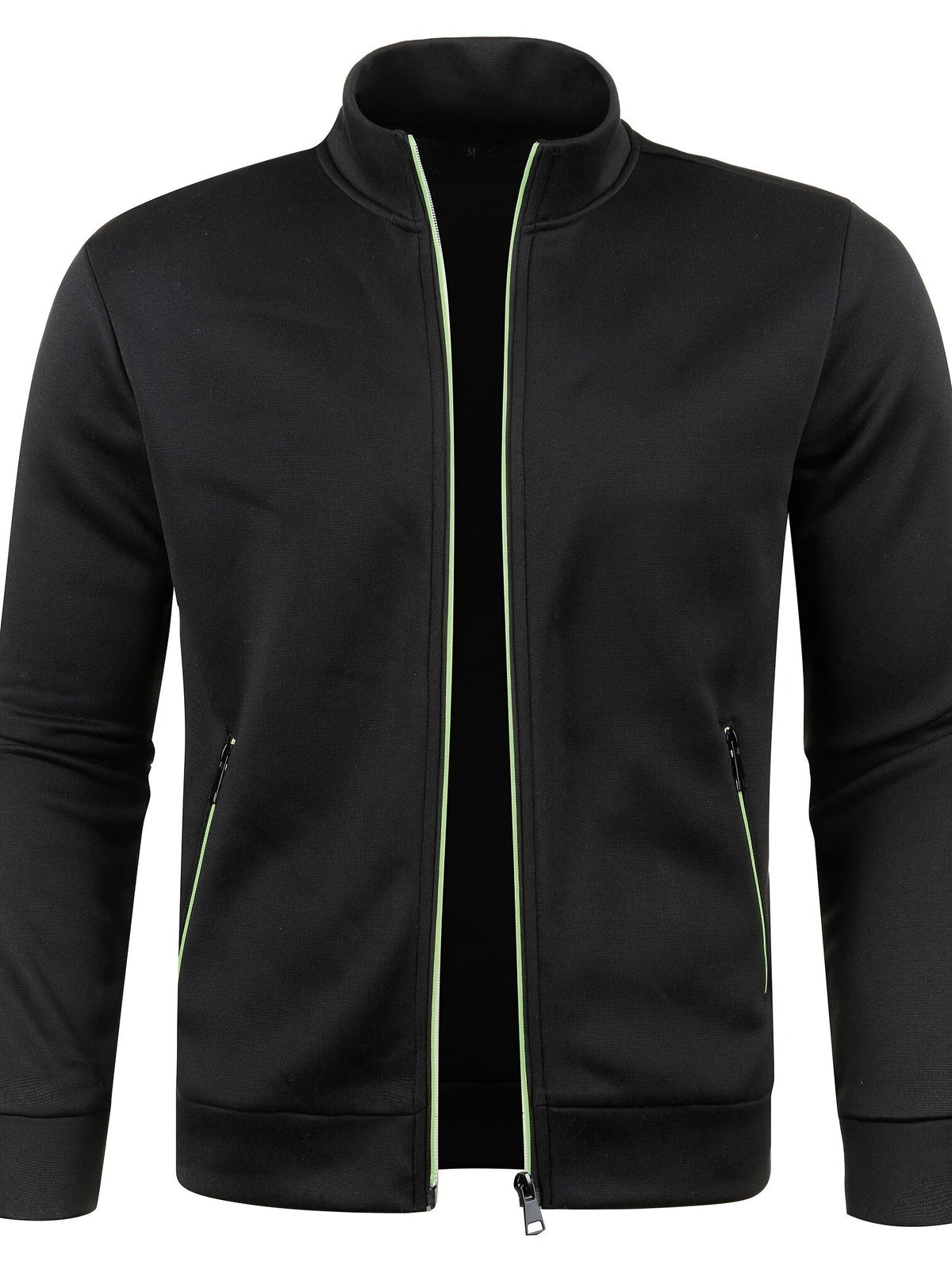 Cardigan en maille zippé, coloris Noir