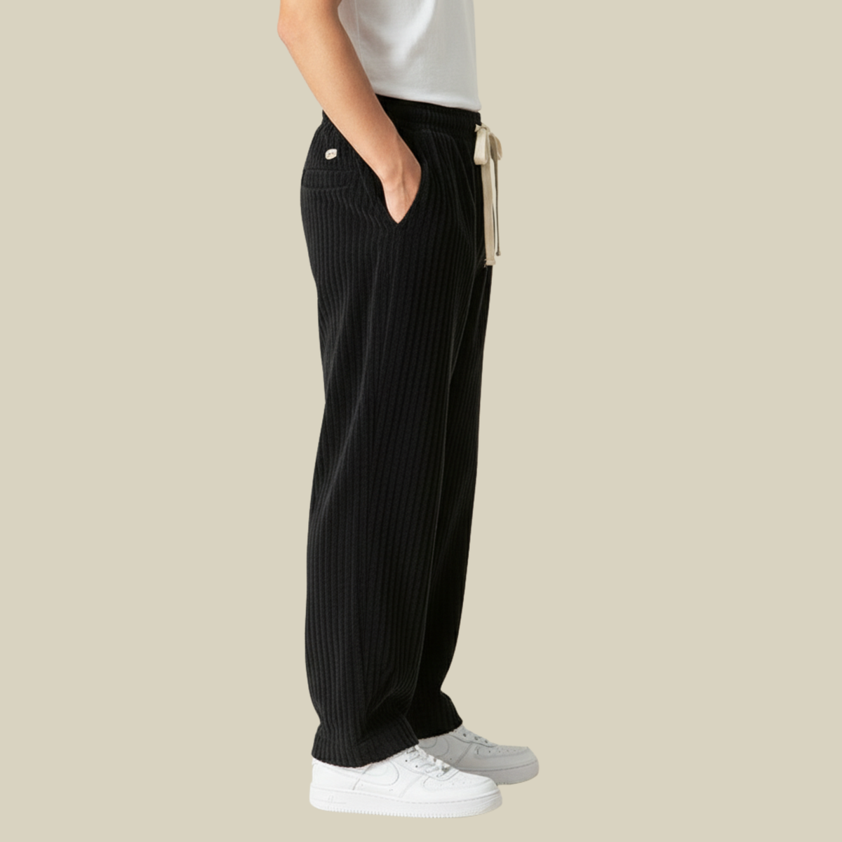 Pantalon Homme en Velours Côtelé, vue 7