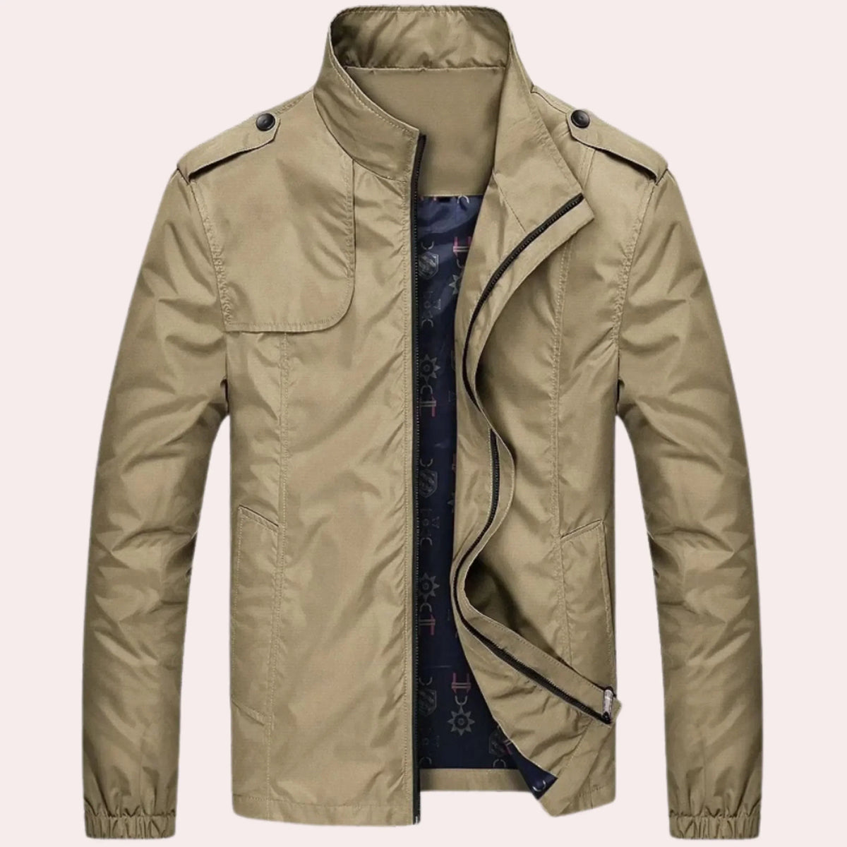 Veste Zippée pour Homme, coloris Kaki