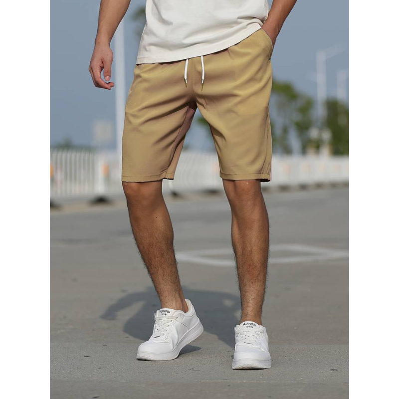 Shorts Décontractés Homme avec Cordon, coloris Kaki