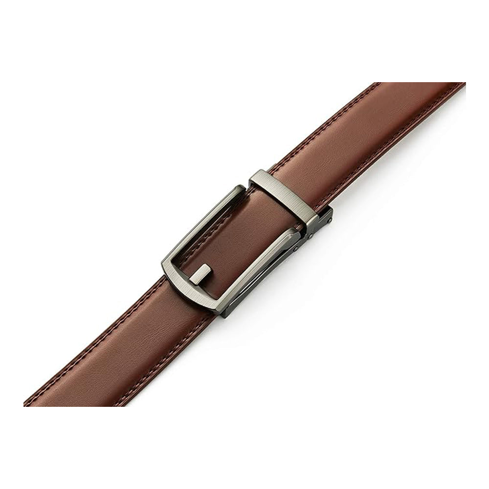 Ceinture en cuir à cliquet pour homme avec fermeture à pression, vue 3