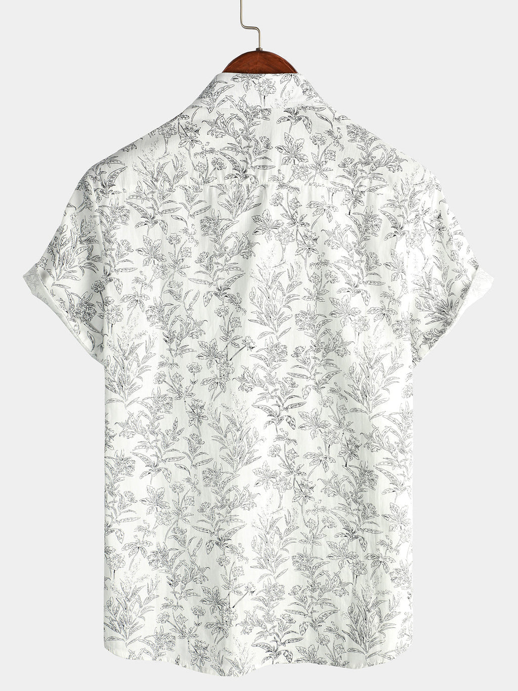 Chemise hawaïenne en coton pour homme à manches courtes, vue 6