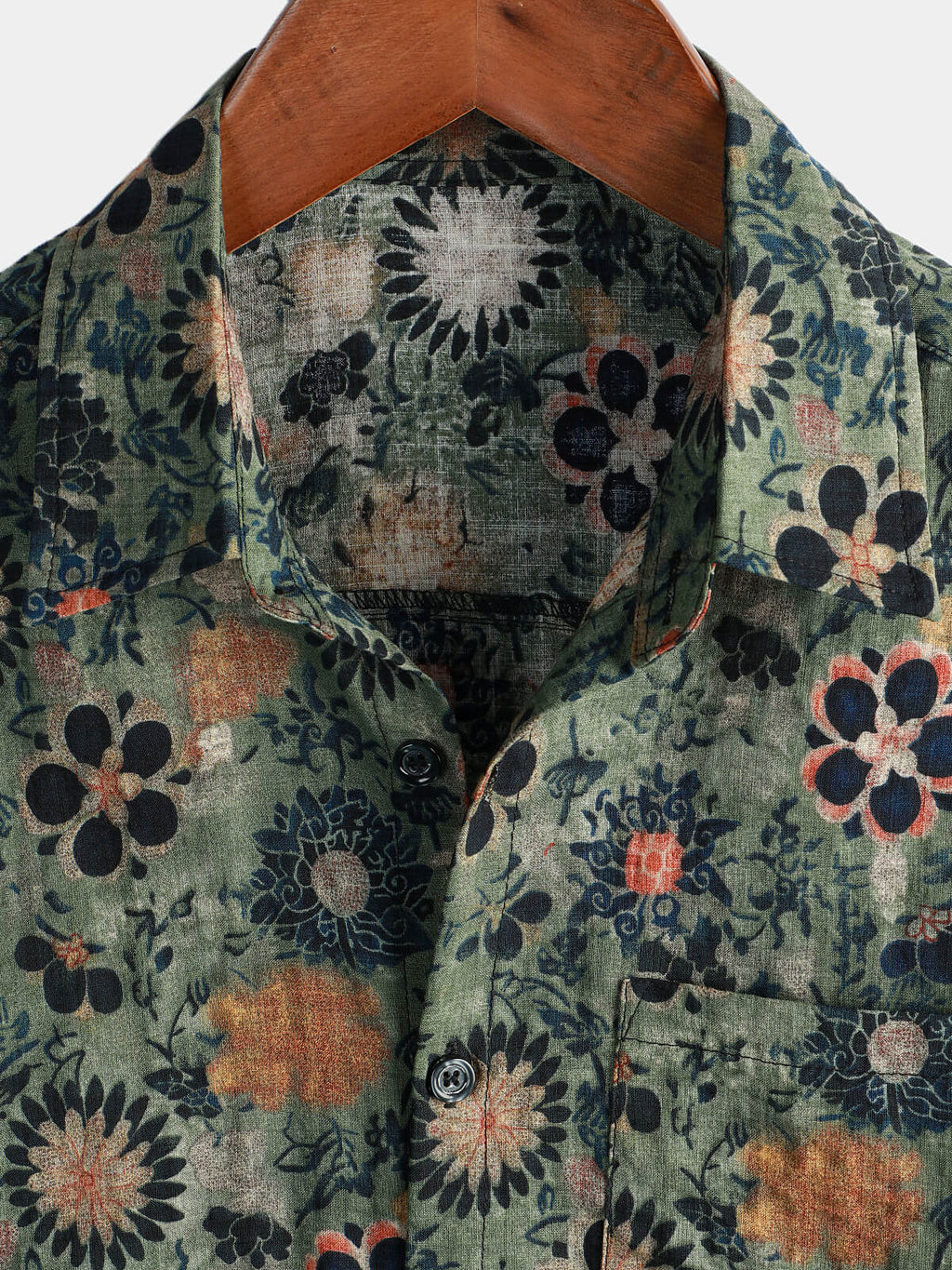 Chemise hawaïenne en coton pour homme à manches courtes, vue 3