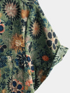 Chemise hawaïenne en coton pour homme à manches courtes, vue 4