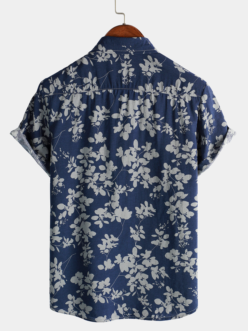 Chemise hawaïenne en coton pour homme à manches courtes, vue 8
