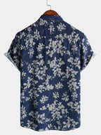 Chemise hawaïenne en coton pour homme à manches courtes, vue 8