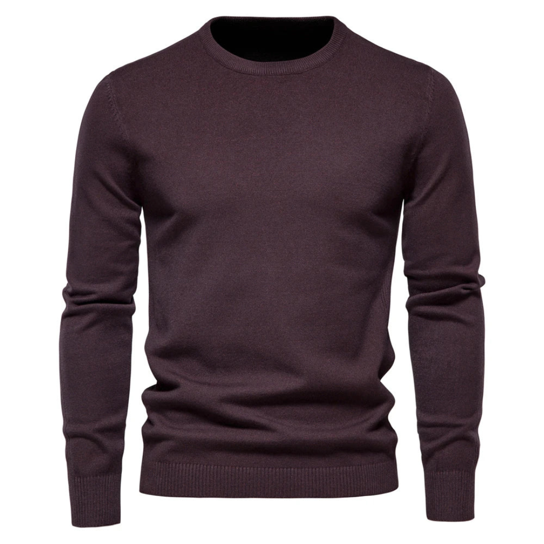 Pull Homme en Maille, coloris Bourgogne