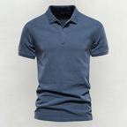 Polo Homme en Laine Mérinos, coloris Bleu