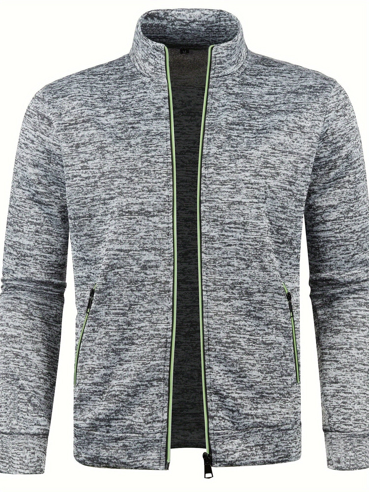 Cardigan en maille zippé, coloris Gris clair