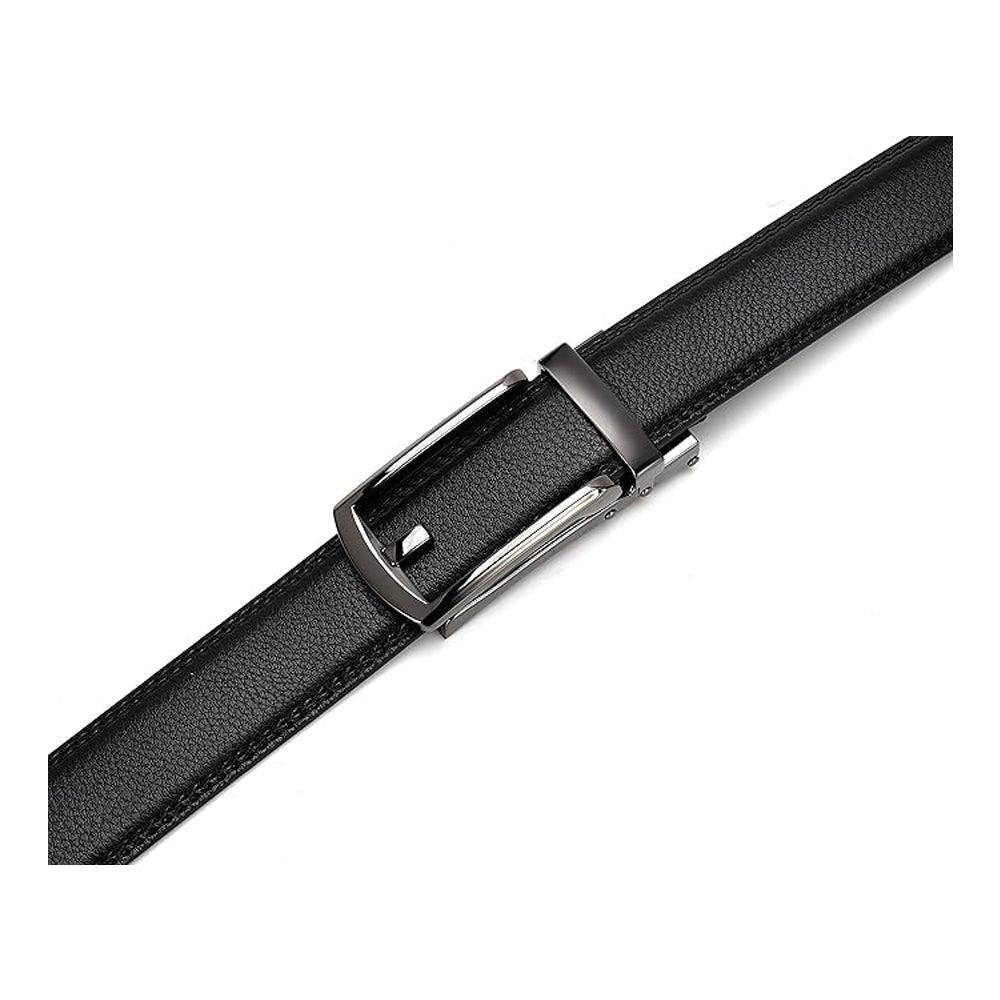 Ceinture en cuir à cliquet pour homme avec fermeture à pression, vue 8