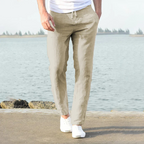 Pantalon Chino Tailoré Homme, coloris Crème