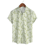 Chemise hawaïenne pour homme à manches courtes et motif fleuri, coloris Vert