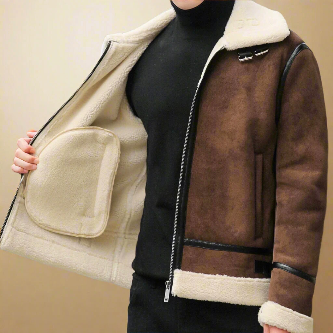 Manteau d’Hiver en Suède pour Homme Ceinture, vue 3