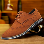 Chaussures Homme Noires En Daim À Lacets Plates, vue 6