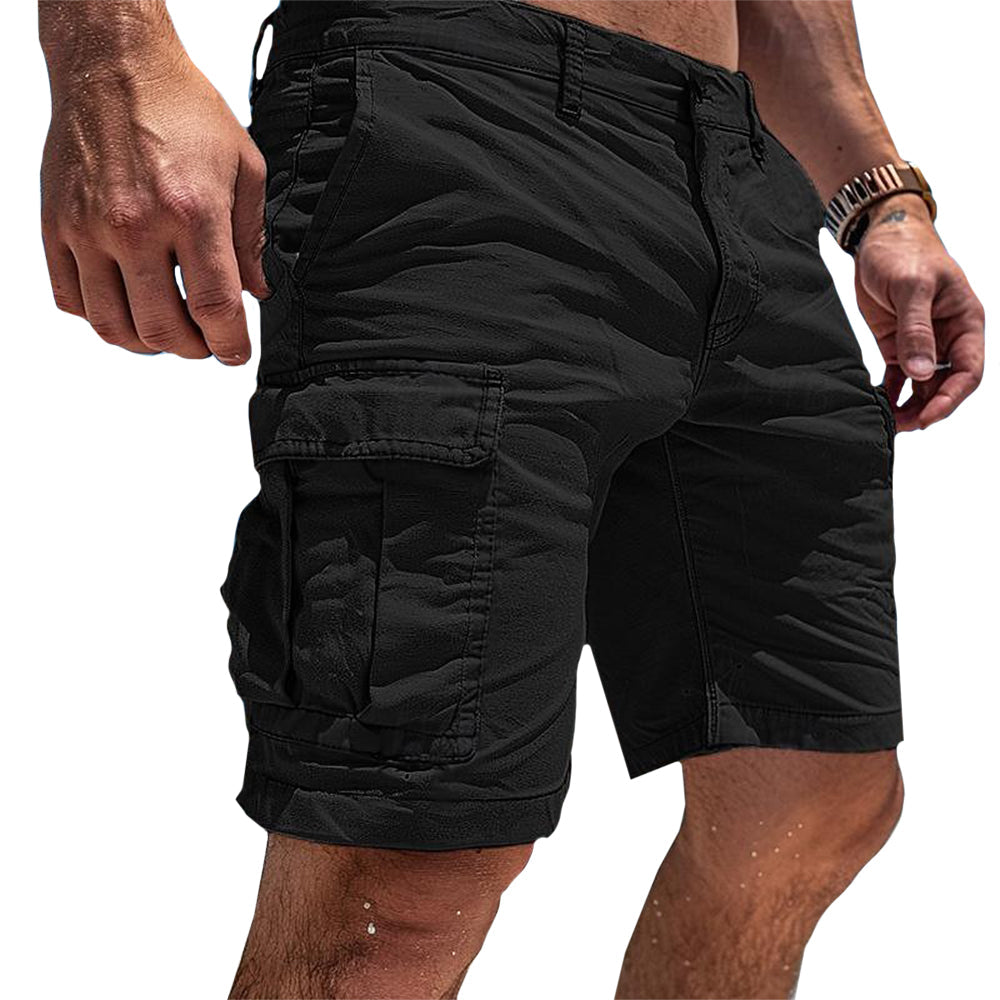 Shorts tactiques décontractés pratiques pour homme, coloris Noir