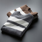 Pull ras du cou à rayures pour homme, vue 4