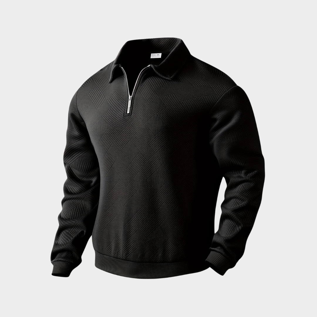 Pull à Demi-Zip pour Homme, coloris Noir