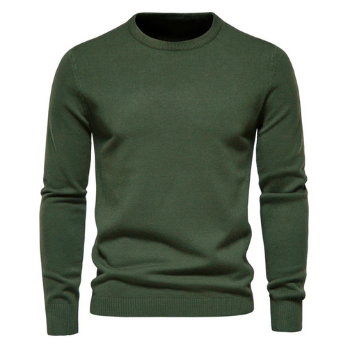 Pull Homme en Maille, coloris Vert foncé