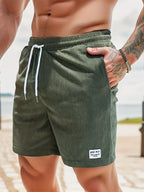Short de bain homme à cordon, coloris Vert