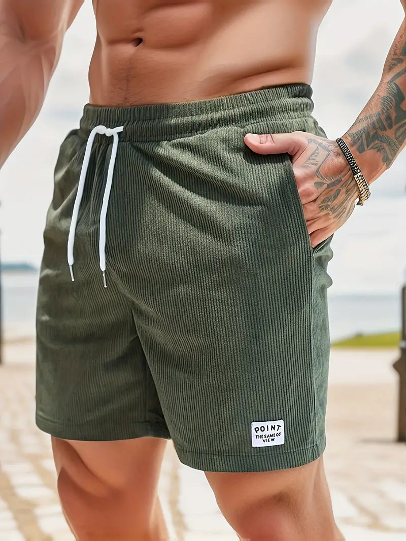 Short de bain homme à cordon, coloris Vert
