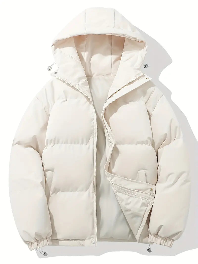 Veste Matelassée à Capuche pour Homme, coloris Beige Blanc