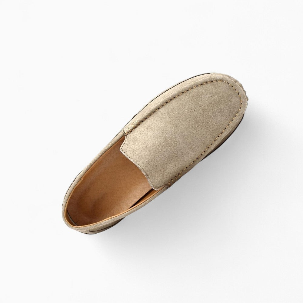 Mocassins Classiques En Cuir, coloris Beige, vue 4