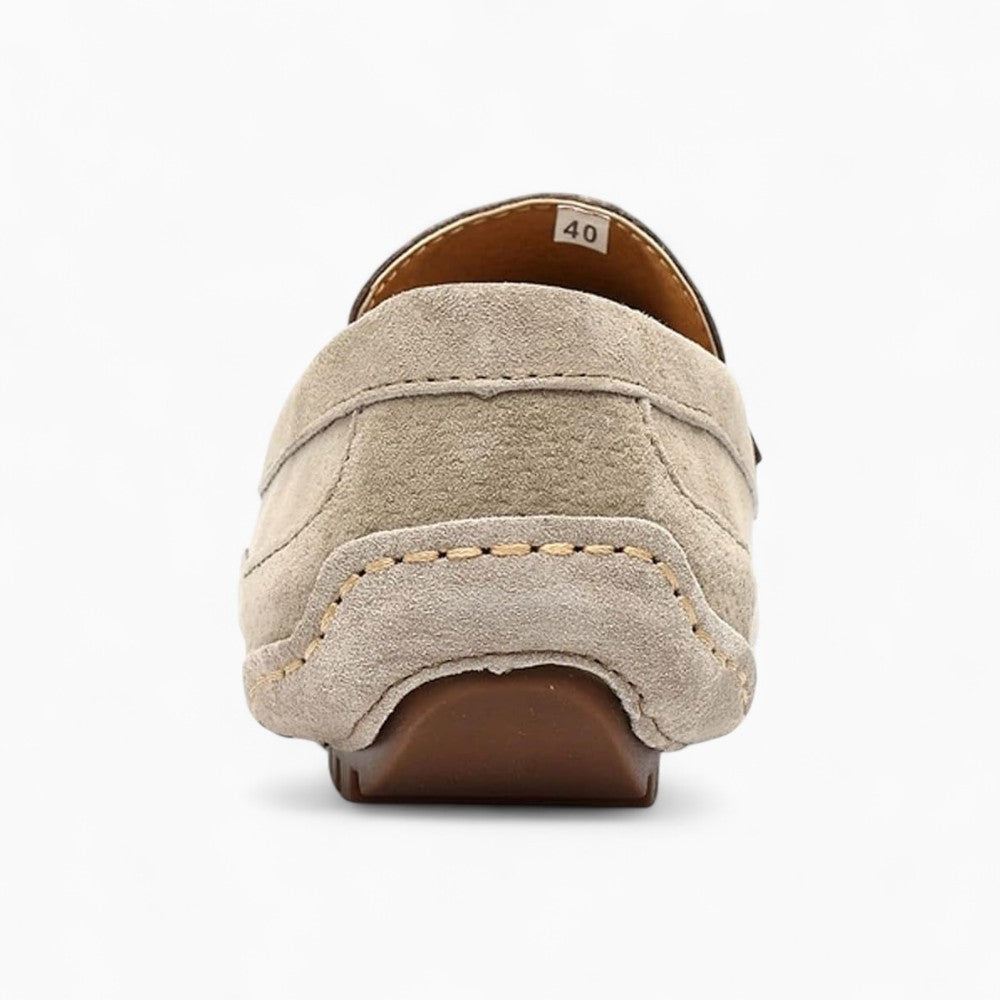Mocassins Classiques En Cuir, coloris Beige, vue 3