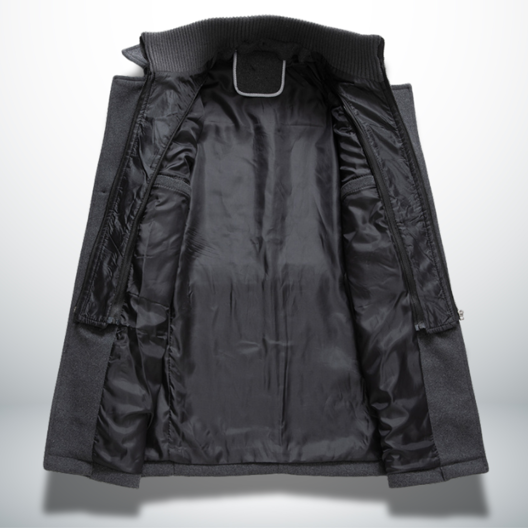 Manteau Peacoat en Laine Mélangée pour Homme, vue 6