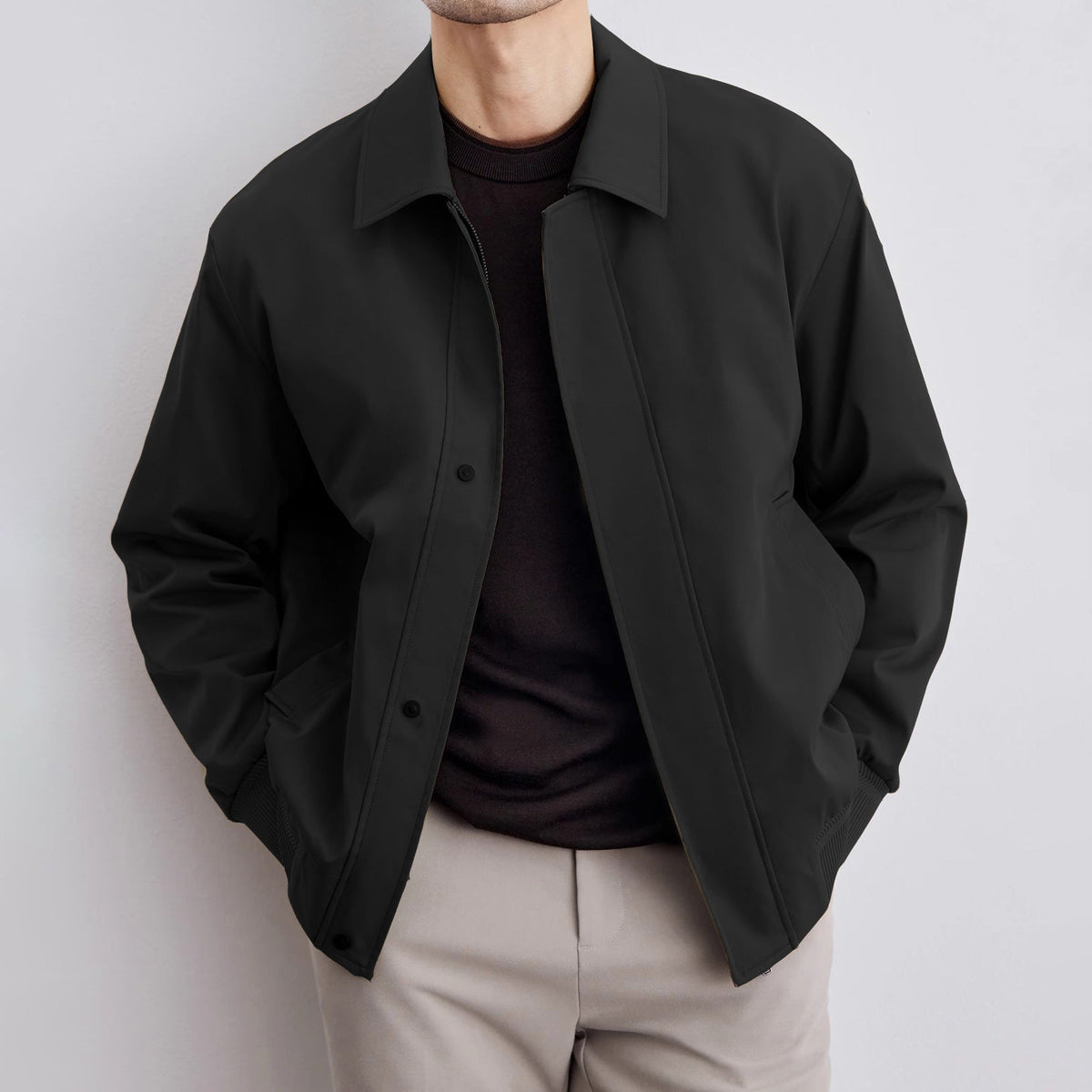 Veste Vintage Décontractée pour Hommes, coloris Noir