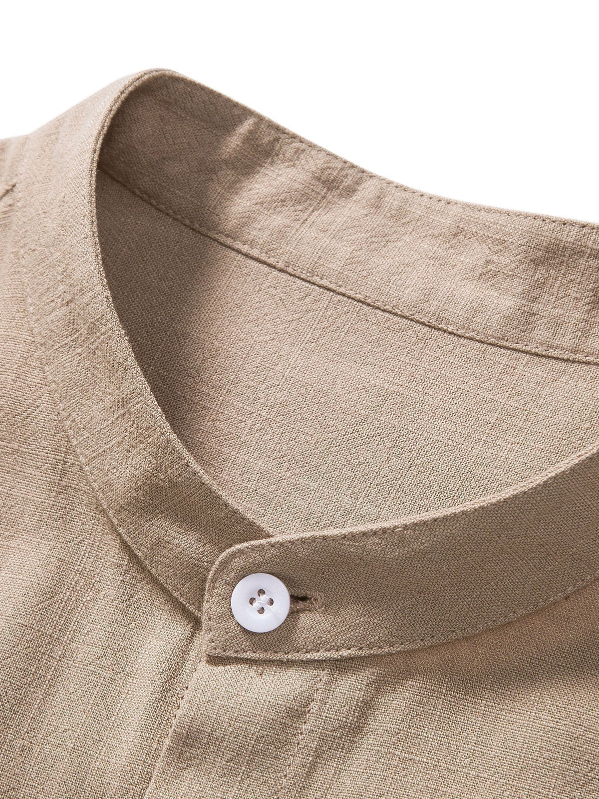 Ensemble Chemise Pantalon Été Décontracté en Lin Homme, vue 6