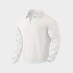 Pull à Demi-Zip pour Homme, coloris Blanc
