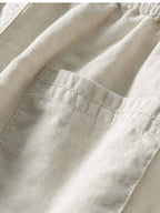 Ensemble Chemise Pantalon Été Décontracté en Lin Homme, vue 9