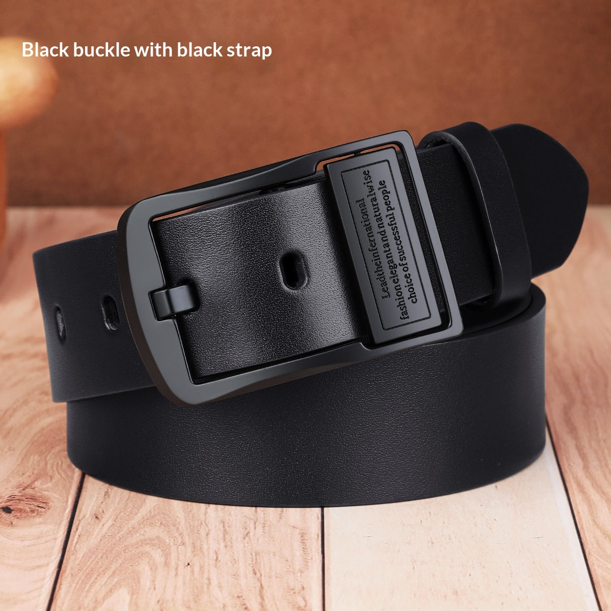 Ceinture en denim décontractée et business pour homme, variante X Boutons noirs Ceinture noire