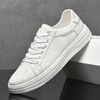 Baskets homme tige basse, coloris Blanc