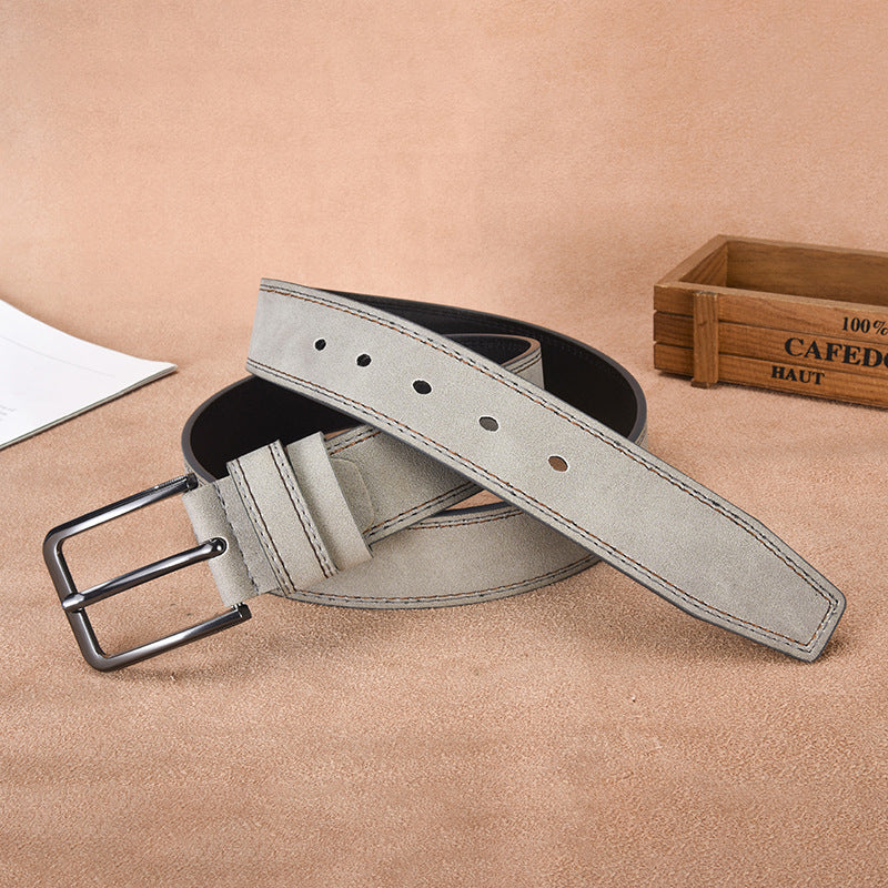 Ceinture en daim pour homme avec boucle ardillon, vue 4