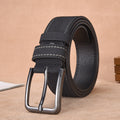 Ceinture en daim pour homme avec boucle ardillon, coloris Noir
