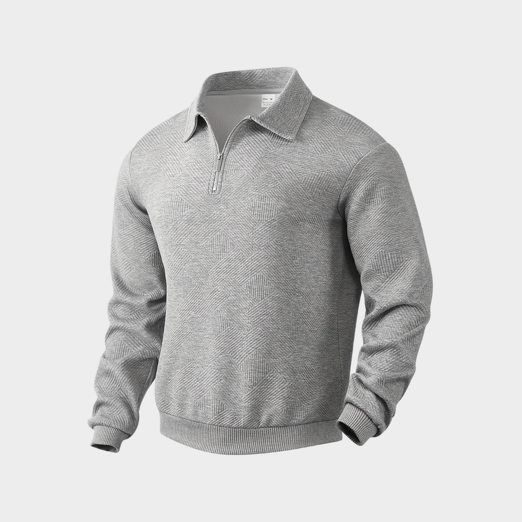 Pull à Demi-Zip pour Homme, coloris Gris