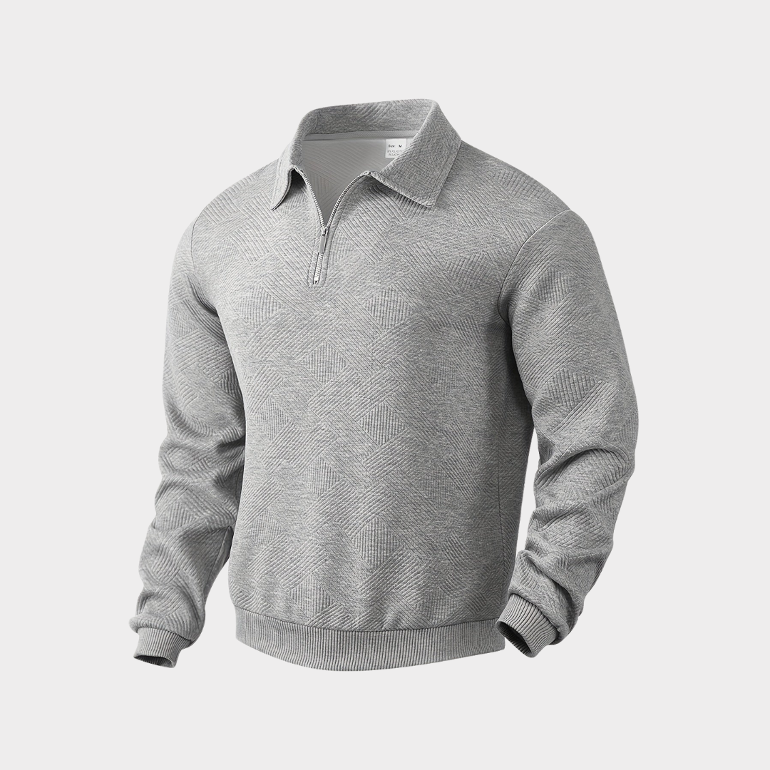 Pull à Demi-Zip pour Homme, coloris Gris