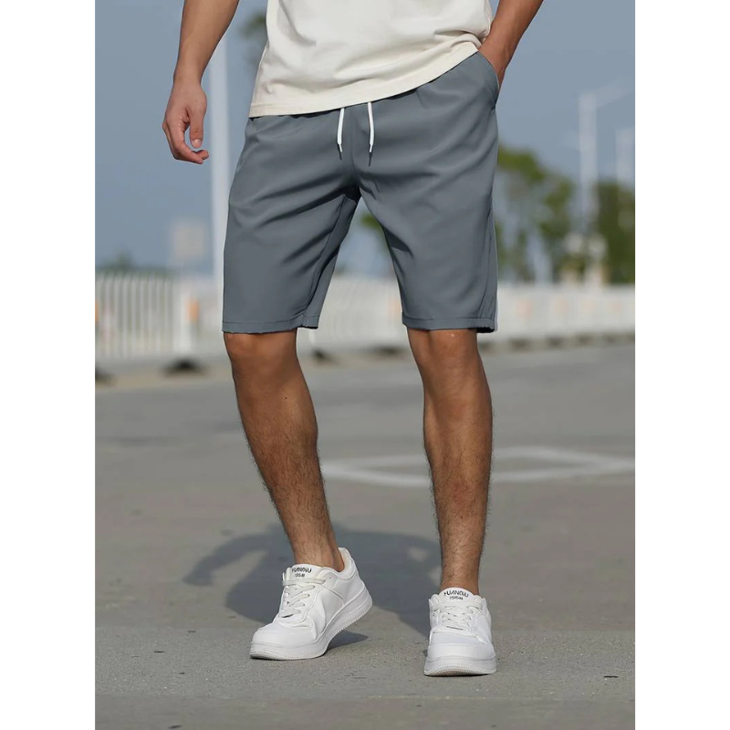 Shorts Décontractés Homme avec Cordon, coloris Gris foncé