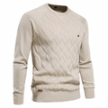 Pull en tricot à losanges pour homme, coloris Kaki
