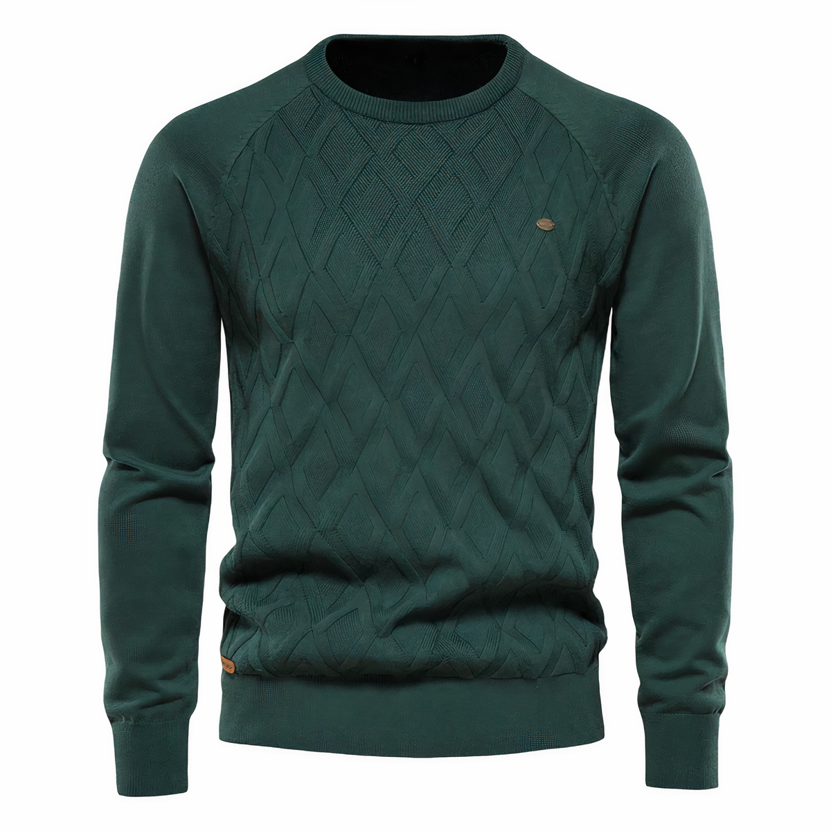 Pull en tricot à losanges pour homme, coloris Vert
