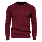 Pull en tricot à losanges pour homme, coloris Rouge
