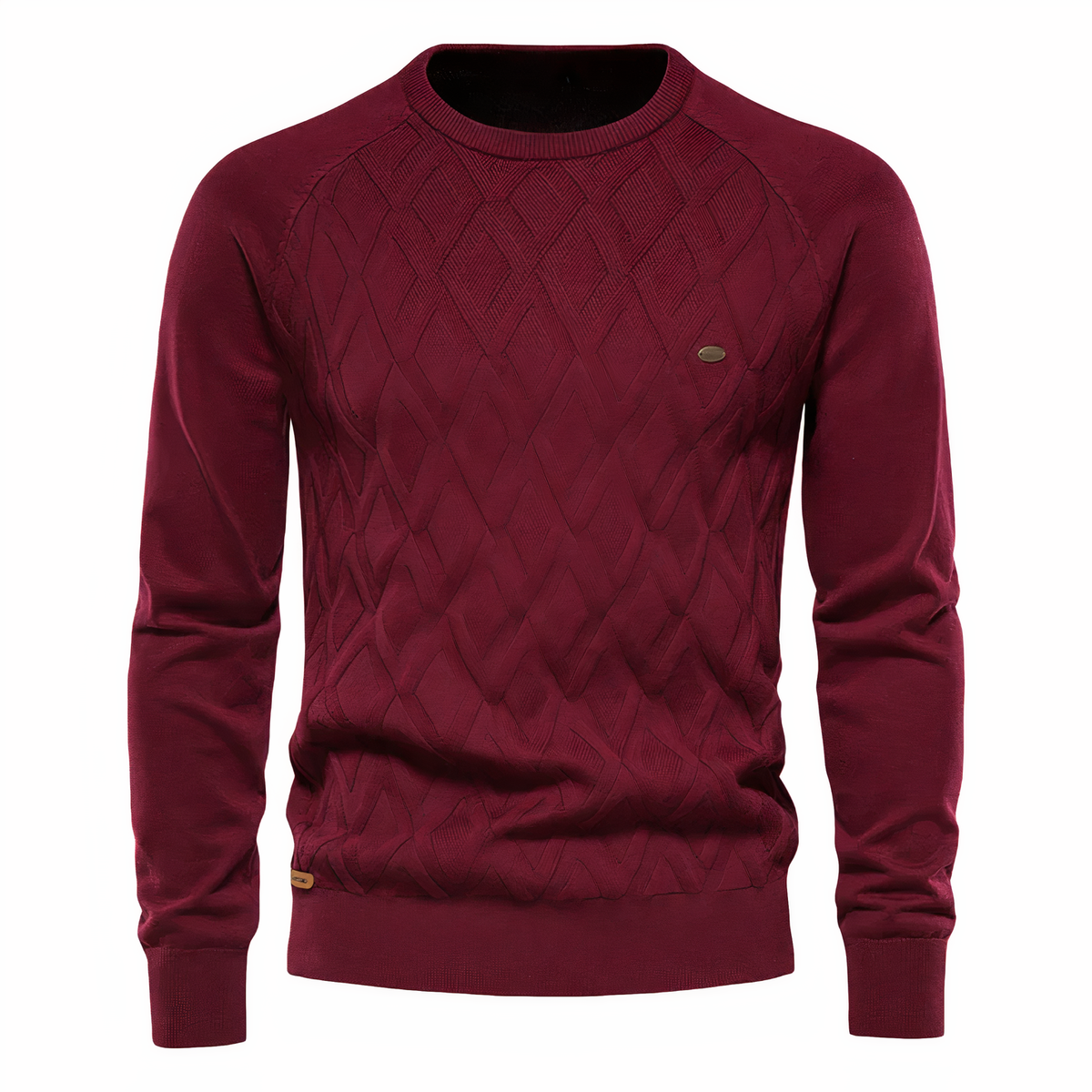 Pull en tricot à losanges pour homme, coloris Rouge