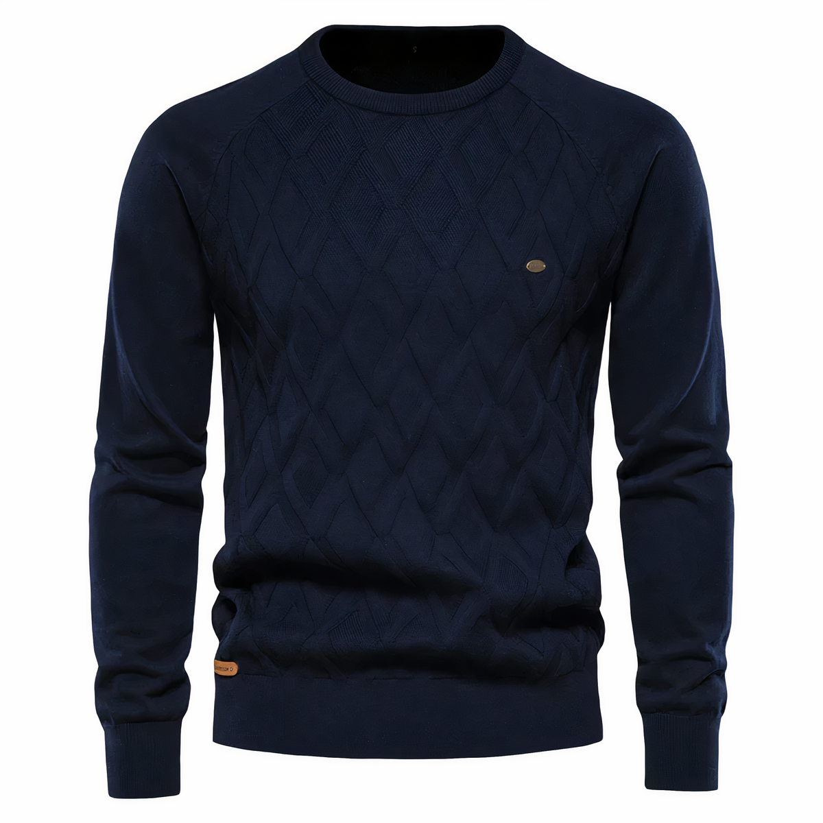 Pull en tricot à losanges pour homme, coloris Bleu marine
