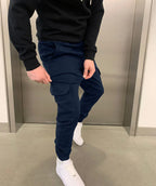 Pantalon Jogger Cargo Homme Ajusté, vue 9