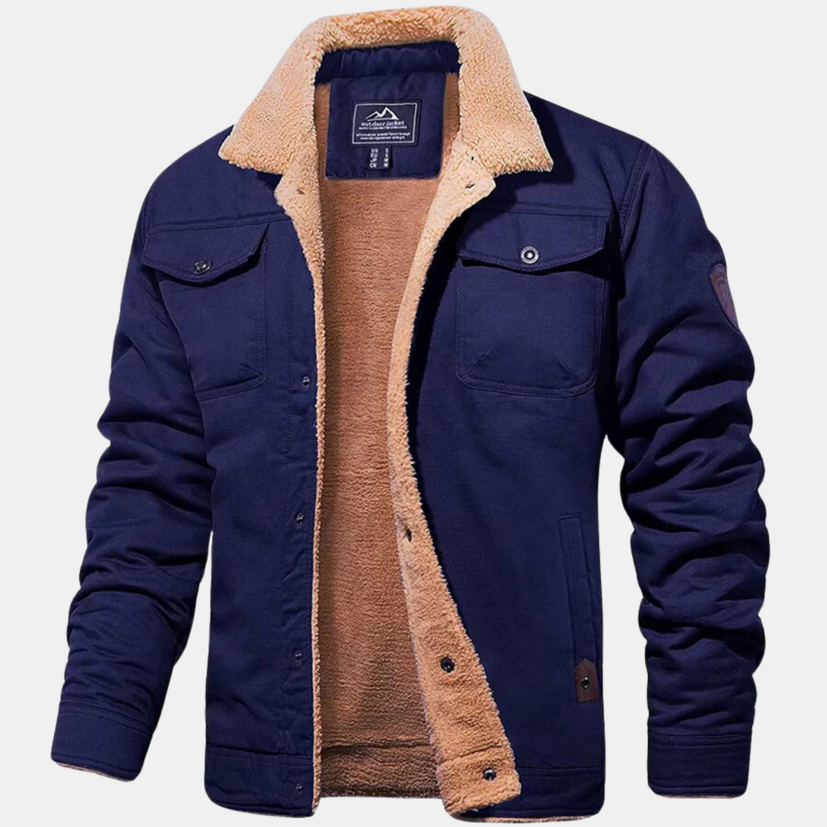 Veste bombardier classique vintage pour homme, coloris Bleu