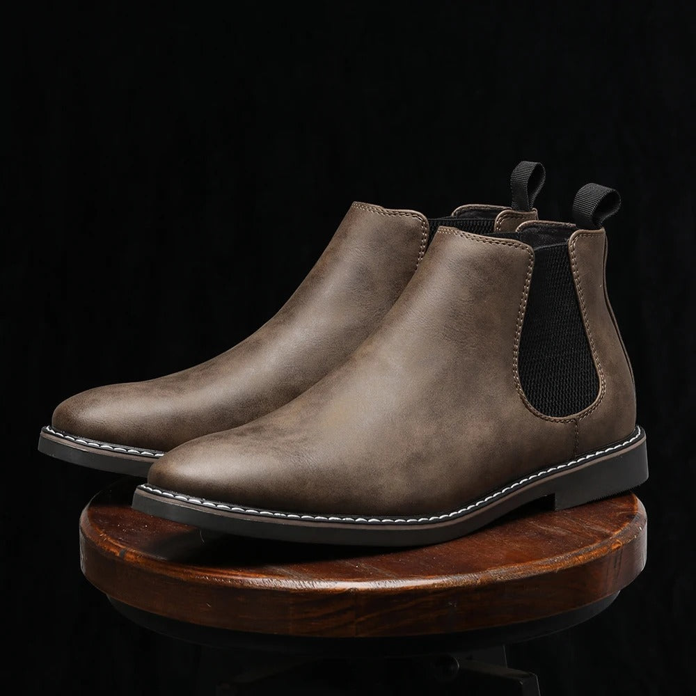 Bottes Chelsea homme lisses, coloris Gris