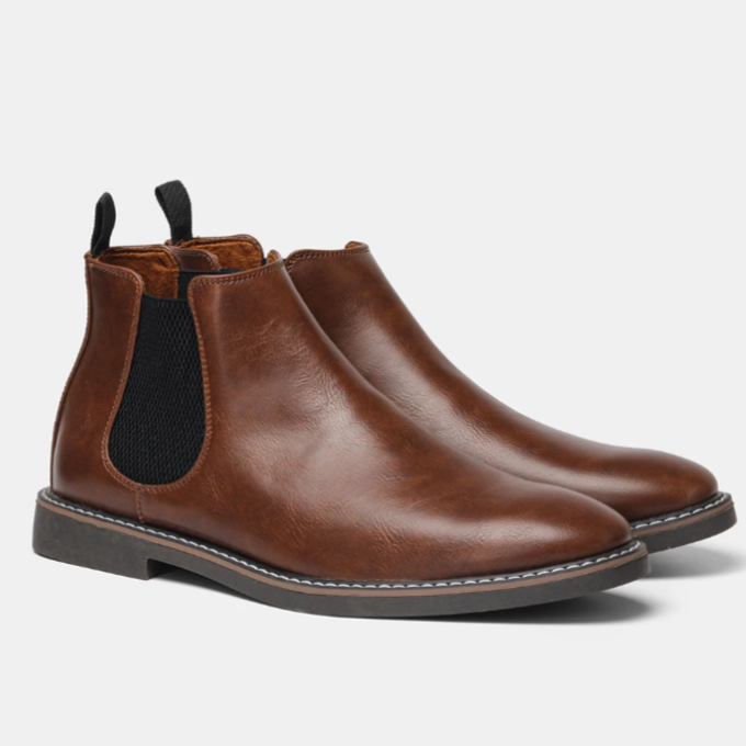 Bottes Chelsea homme lisses, coloris Sable
