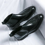 Bottes Chelsea homme perforées, coloris Noir