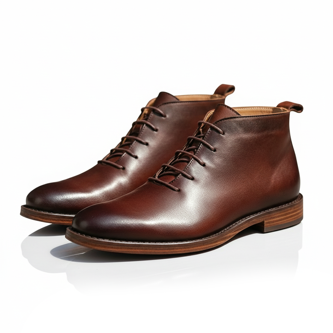 Bottes homme à lacets, coloris Marron